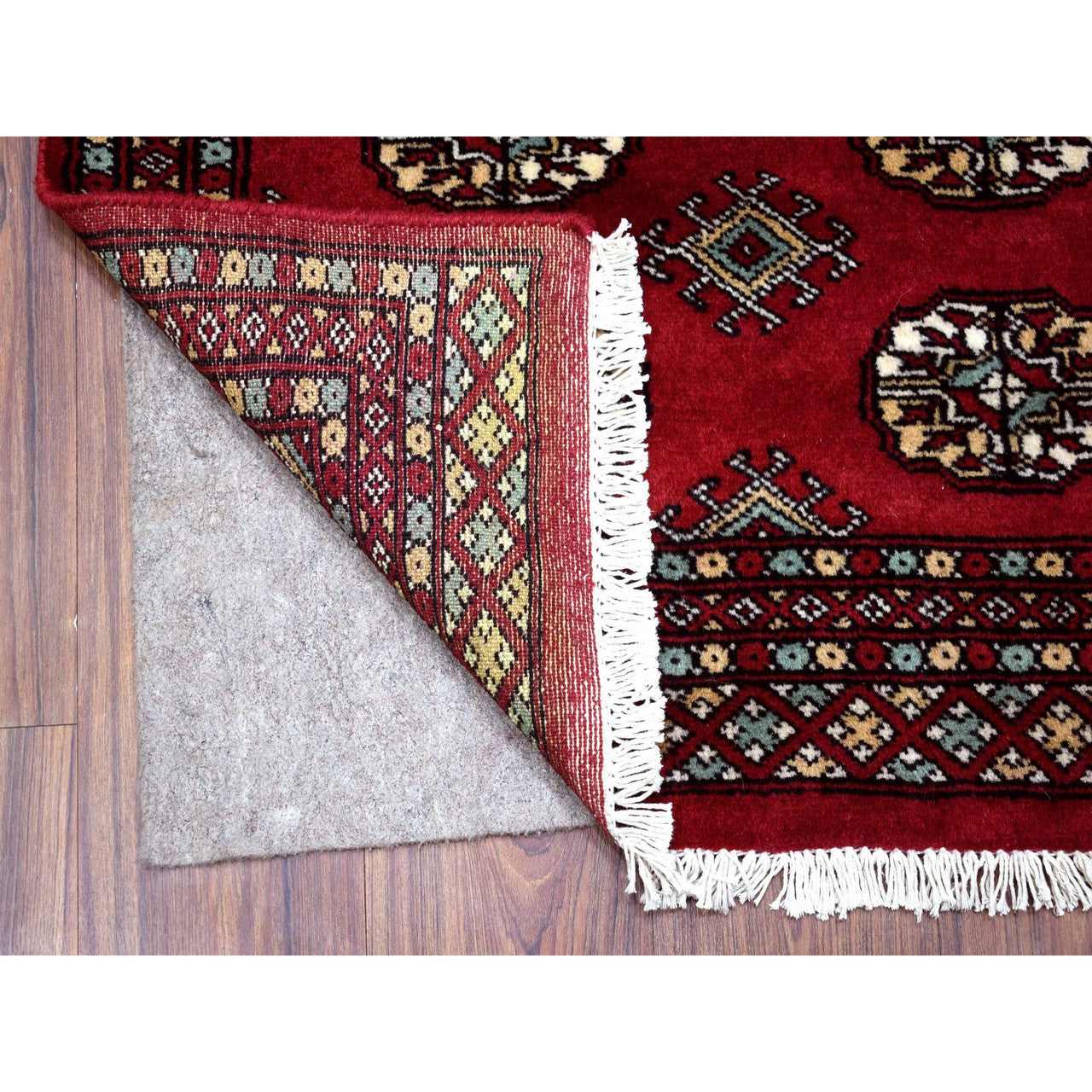 Tribal & Geometric Wool Hand Knotted Rug Red Red 2.8X3.9 -O068789