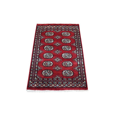 Tribal & Geometric Wool Hand Knotted Rug Red Red 2.6X3.10 -O068790