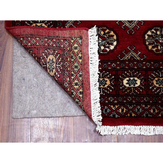 Tribal & Geometric Wool Hand Knotted Rug Red Red 3.0X4.5 -O068798