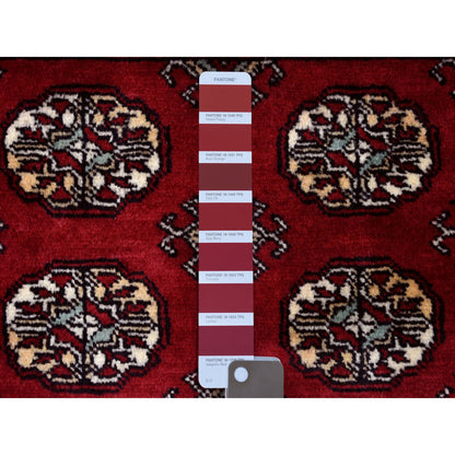 Tribal & Geometric Wool Hand Knotted Rug Red Red 3.0X4.5 -O068798