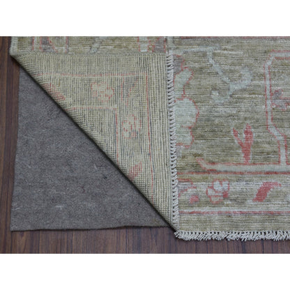 Oushak And Peshawar Wool Hand Knotted Rug Grey Gray 9.0X11.9 -O068837