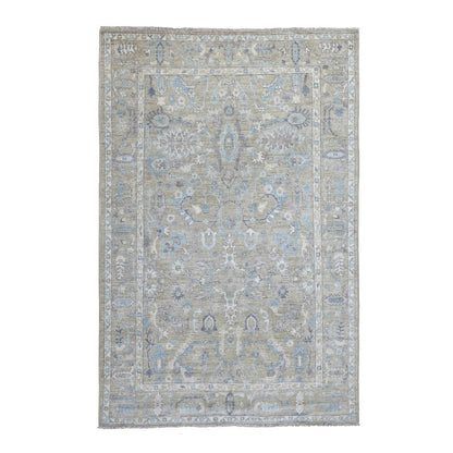 Oushak And Peshawar Wool Hand Knotted Rug Brown Brown 6.1X9.7 -O068864