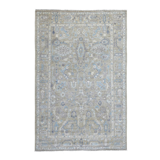 Oushak And Peshawar Wool Hand Knotted Rug Brown Brown 6.1X9.7 -O068864