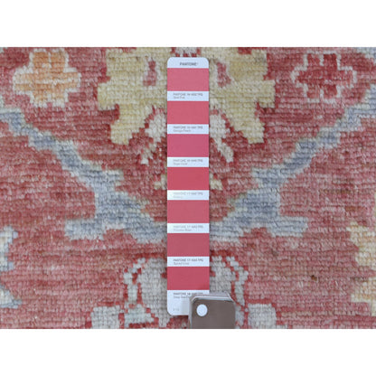 Oushak And Peshawar Wool Hand Knotted Rug Pink Pink 3.1X16.1 -O069056