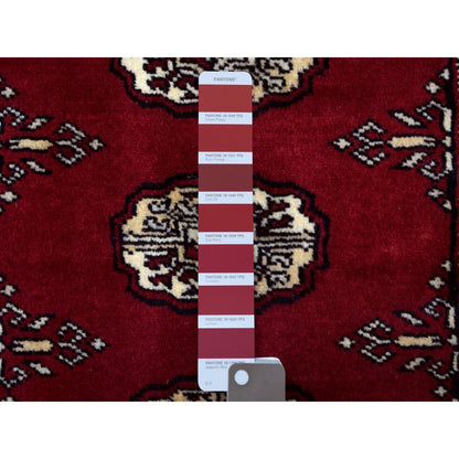 Tribal & Geometric Wool Hand Knotted Rug Red Red 2.6X3.9 -O069209