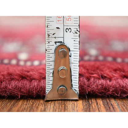 Tribal & Geometric Wool Hand Knotted Rug Red Red 2.6X3.9 -O069210