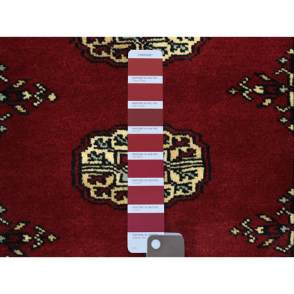 Tribal & Geometric Wool Hand Knotted Rug Red Red 2.6X3.9 -O069213