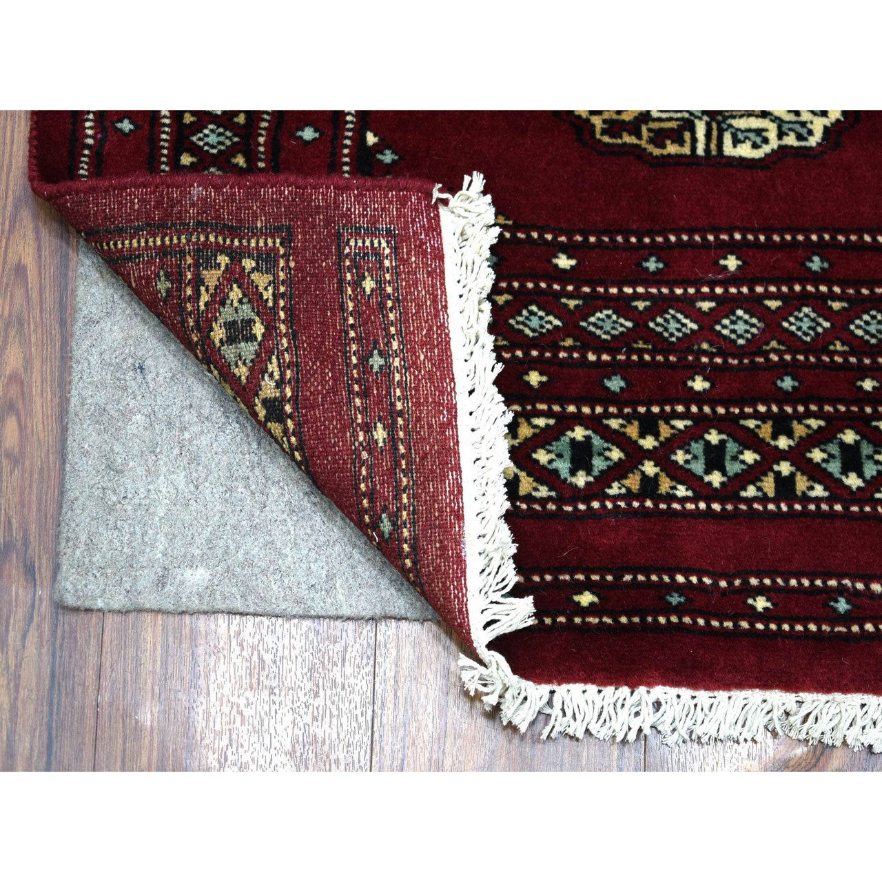 Tribal & Geometric Wool Hand Knotted Rug Red Red 2.7X3.9 -O069214
