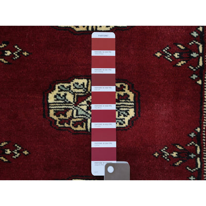 Tribal & Geometric Wool Hand Knotted Rug Red Red 2.7X3.9 -O069214