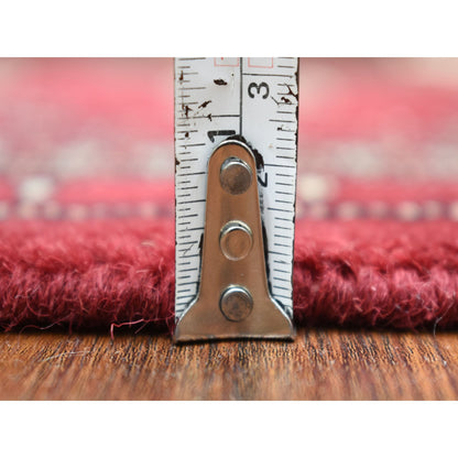 Tribal & Geometric Wool Hand Knotted Rug Red Red 2.7X3.9 -O069214