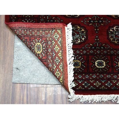 Tribal & Geometric Wool Hand Knotted Rug Red Red 3.0X5.1 -O069218