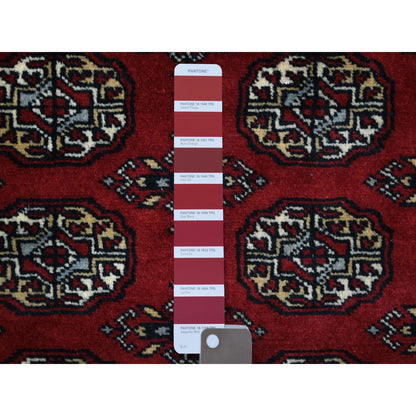 Tribal & Geometric Wool Hand Knotted Rug Red Red 3.0X5.1 -O069218
