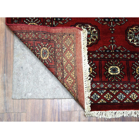 Tribal & Geometric Wool Hand Knotted Rug Red Red 3.1X5.0 -O069219