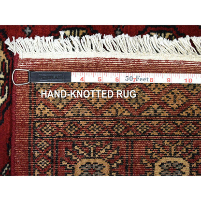 Tribal & Geometric Wool Hand Knotted Rug Red Red 3.1X5.0 -O069219