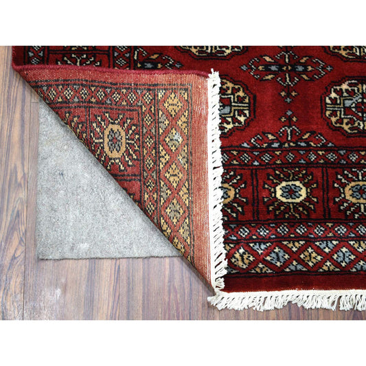Tribal & Geometric Wool Hand Knotted Rug Red Red 3.0X4.9 -O069225