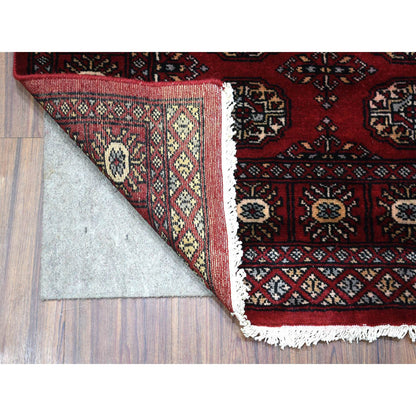 Tribal & Geometric Wool Hand Knotted Rug Red Red 3.0X4.10 -O069227