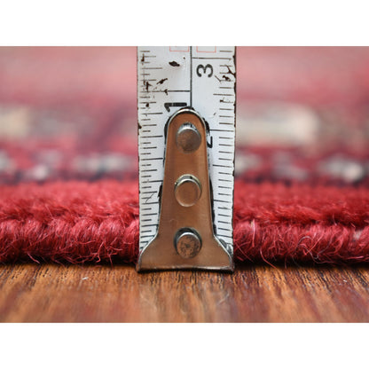 Tribal & Geometric Wool Hand Knotted Rug Red Red 3.0X4.10 -O069227