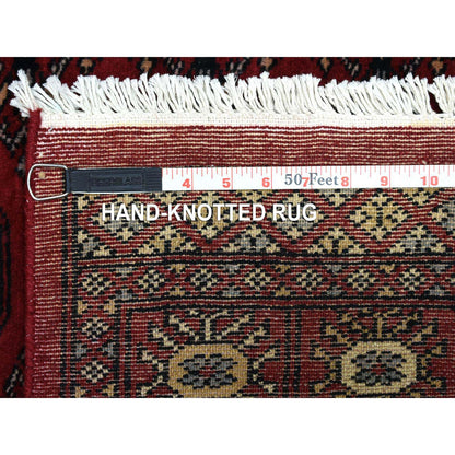 Tribal & Geometric Wool Hand Knotted Rug Red Red 3.0X4.10 -O069227