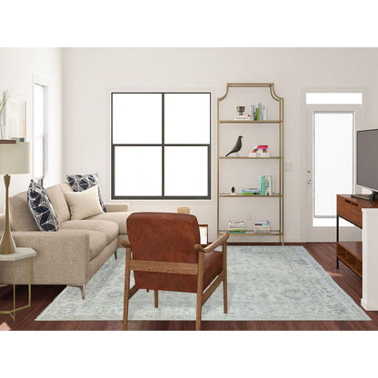 Oushak And Peshawar Wool Hand Knotted Rug Ivory Ivory 8.1X9.7 -O069259