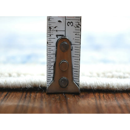 Kazak Wool Hand Knotted Rug Ivory Gray 3.9X5.9 -O069302