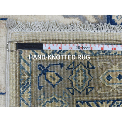 Kazak Wool Hand Knotted Rug Ivory Gray 3.10X6.0 -O069304