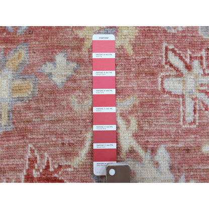 Oushak And Peshawar Wool Hand Knotted Rug Pink No Border 3.0X19.9 -O069321