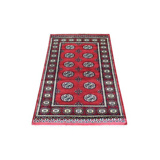Tribal & Geometric Wool Hand Knotted Rug Red Red 3.0X5.1 -O069433