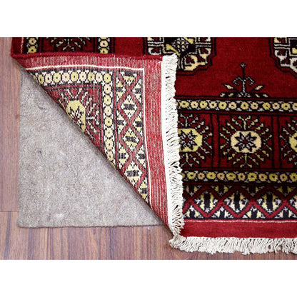 Tribal & Geometric Wool Hand Knotted Rug Red Red 3.0X5.1 -O069433