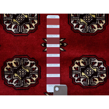 Tribal & Geometric Wool Hand Knotted Rug Red Red 3.0X5.1 -O069433