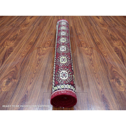 Tribal & Geometric Wool Hand Knotted Rug Red Red 3.0X5.1 -O069433