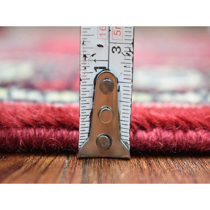 Tribal & Geometric Wool Hand Knotted Rug Red Red 3.0X5.1 -O069433