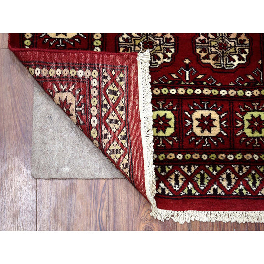 Tribal & Geometric Wool Hand Knotted Rug Red Red 2.6X4.10 -O069436
