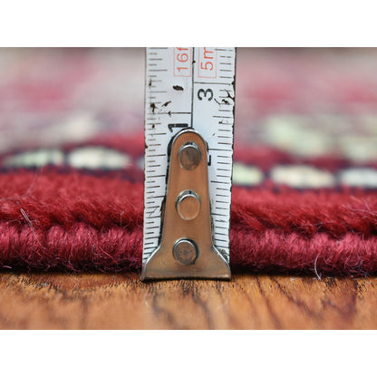 Tribal & Geometric Wool Hand Knotted Rug Red Red 2.6X4.10 -O069436