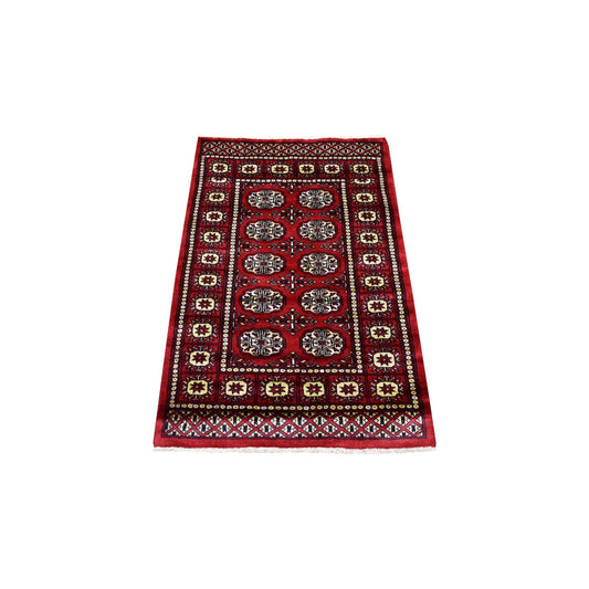 Tribal & Geometric Wool Hand Knotted Rug Red Red 2.6X3.10 -O069441