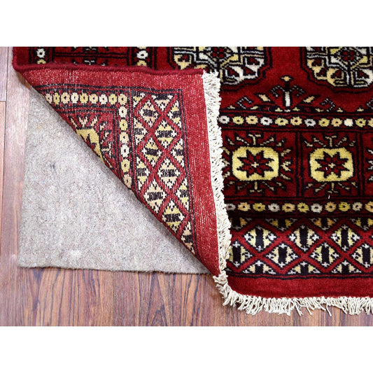 Tribal & Geometric Wool Hand Knotted Rug Red Red 2.6X3.10 -O069441