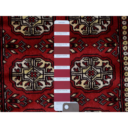 Tribal & Geometric Wool Hand Knotted Rug Red Red 2.6X4.0 -O069442