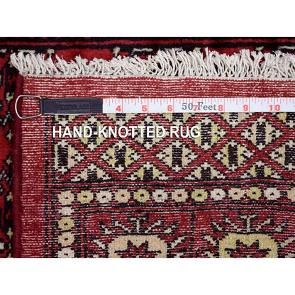 Tribal & Geometric Wool Hand Knotted Rug Red Red 2.6X4.0 -O069442