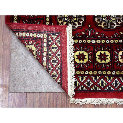 Tribal & Geometric Wool Hand Knotted Rug Red Red 2.6X4.2 -O069443