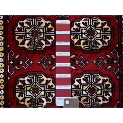 Tribal & Geometric Wool Hand Knotted Rug Red Red 2.6X4.2 -O069443