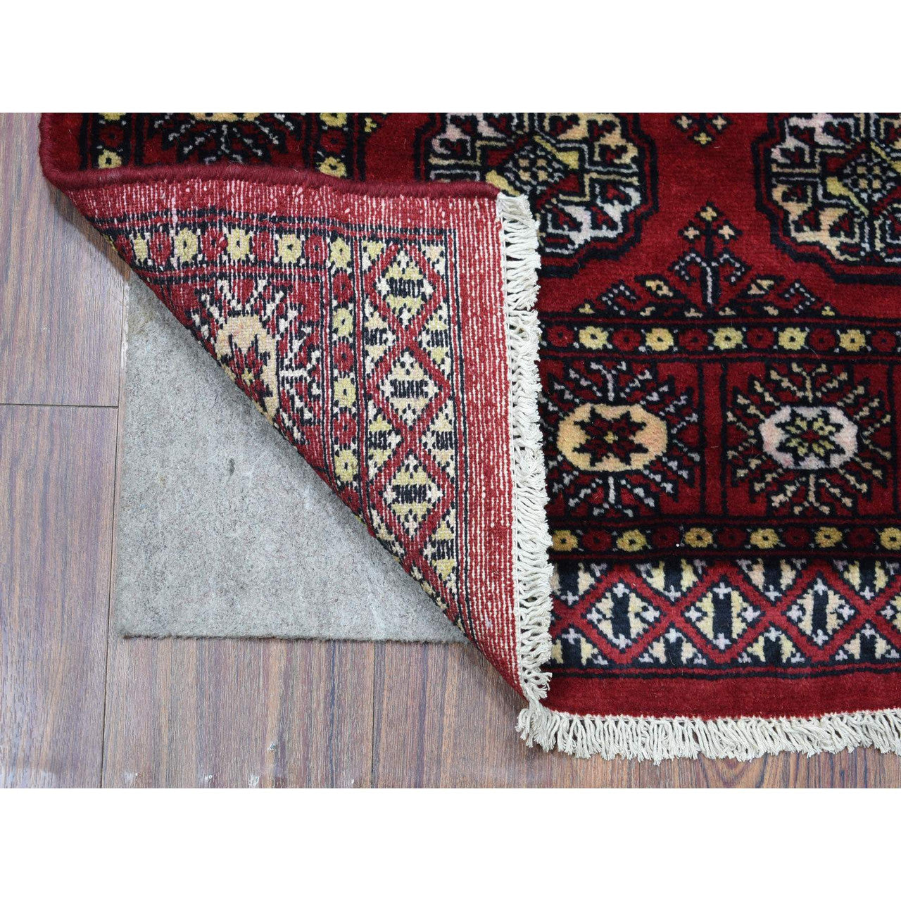 Tribal & Geometric Wool Hand Knotted Rug Red Red 2.6X4.3 -O069447