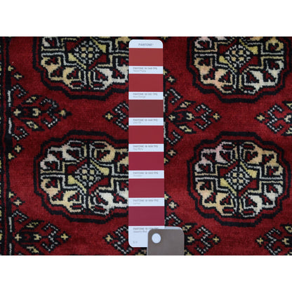 Tribal & Geometric Wool Hand Knotted Rug Red Red 2.6X4.3 -O069447