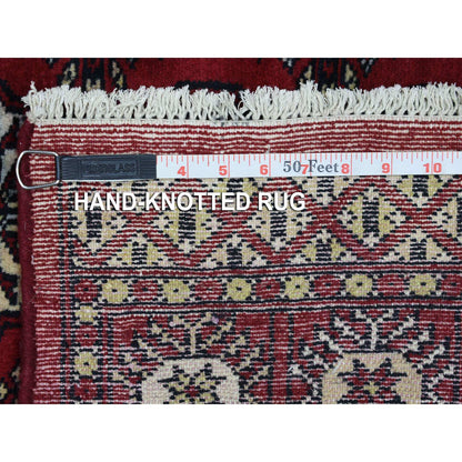 Tribal & Geometric Wool Hand Knotted Rug Red Red 2.6X4.3 -O069447