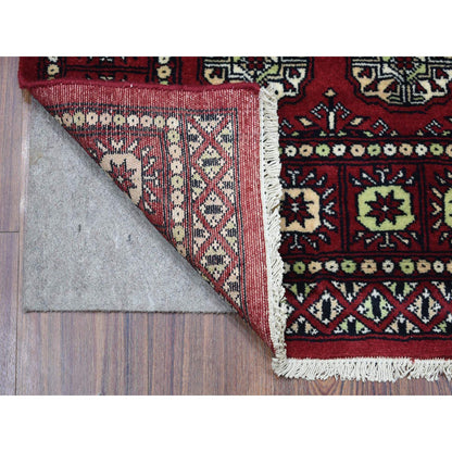 Tribal & Geometric Wool Hand Knotted Rug Red Red 2.6X4.4 -O069448