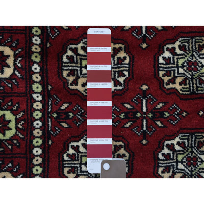 Tribal & Geometric Wool Hand Knotted Rug Red Red 2.6X4.4 -O069448