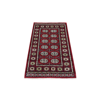Tribal & Geometric Wool Hand Knotted Rug Red Red 2.6X4.10 -O069449