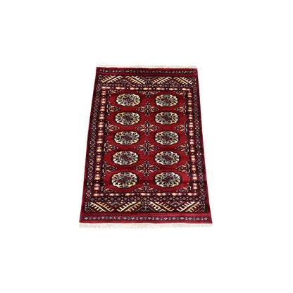 Tribal & Geometric Wool Hand Knotted Rug Red Red 2.0X3.2 -O069462