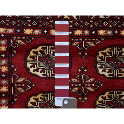 Tribal & Geometric Wool Hand Knotted Rug Red Red 2.0X3.2 -O069462