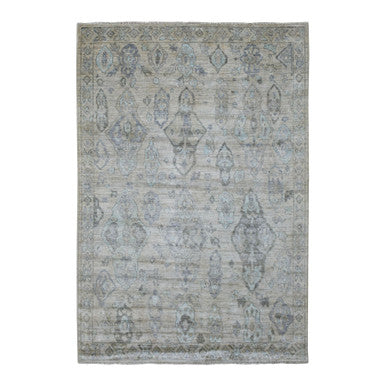 Oushak And Peshawar Wool Hand Knotted Rug Beige Beige 6.3X9.0 -O069528