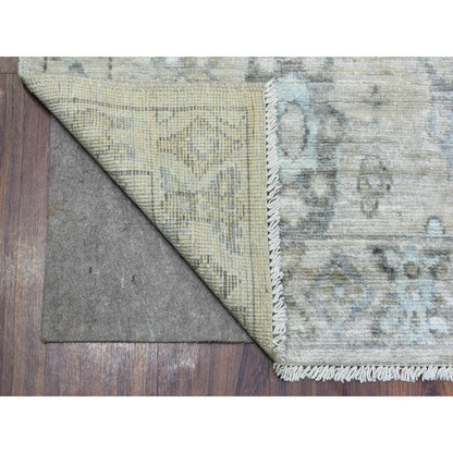 Oushak And Peshawar Wool Hand Knotted Rug Beige Beige 6.3X9.0 -O069528