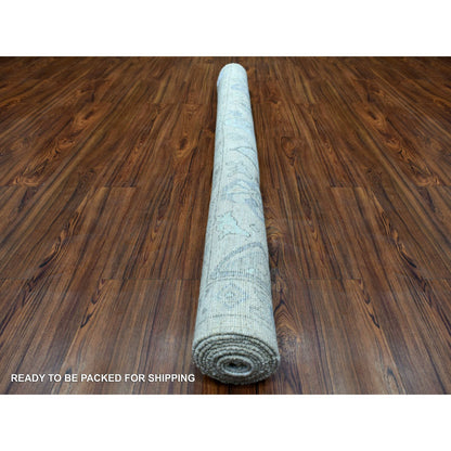 Oushak And Peshawar Wool Hand Knotted Rug Beige Beige 6.3X9.0 -O069528